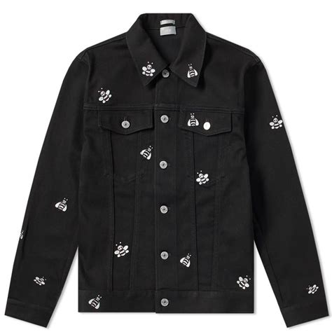 dior bee denim jacket|christian Dior jacket men's.